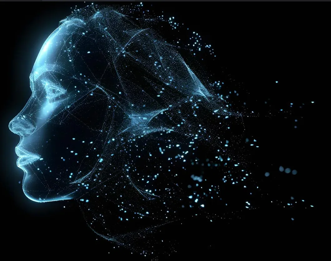 Cabeça holográfica IA – Libre Creditance Coração Neural
